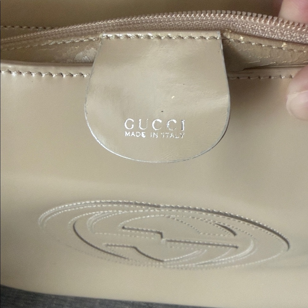 Gucci Authentic Cream Shoulder Bag (1990s Vintage) w/COA-Good Condition - Picture 10 of 13